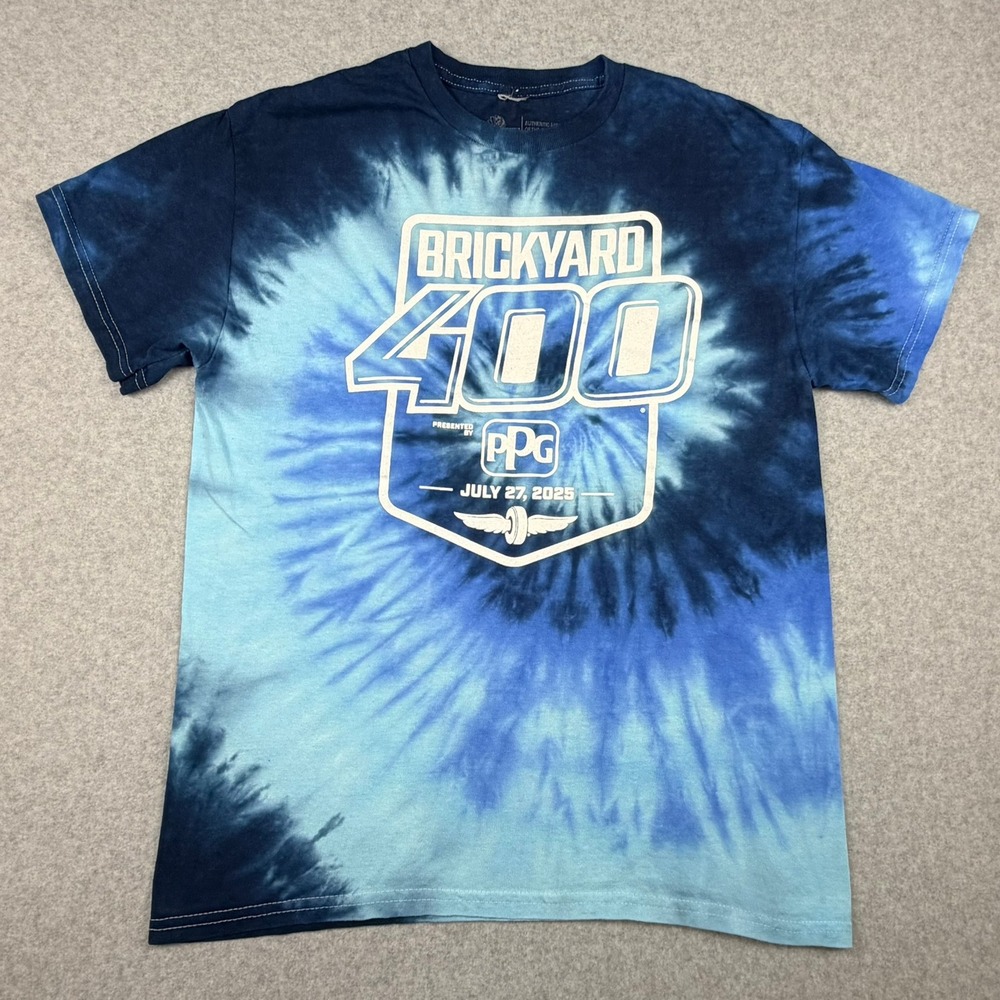 Indianapolis Motor Speedway Brickyard 400 Tie Dye Shirt Blue Mens Medium M